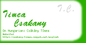 timea csakany business card